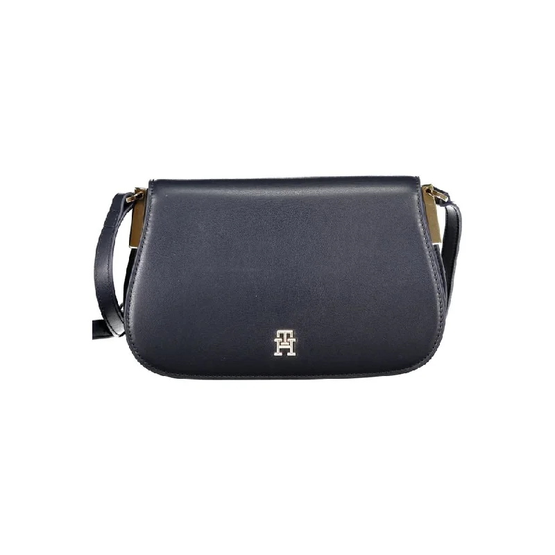 Vegan Tote Bags for Cruelty-Free Option-Tommy Hilfiger Blue Polyethylene Handbag