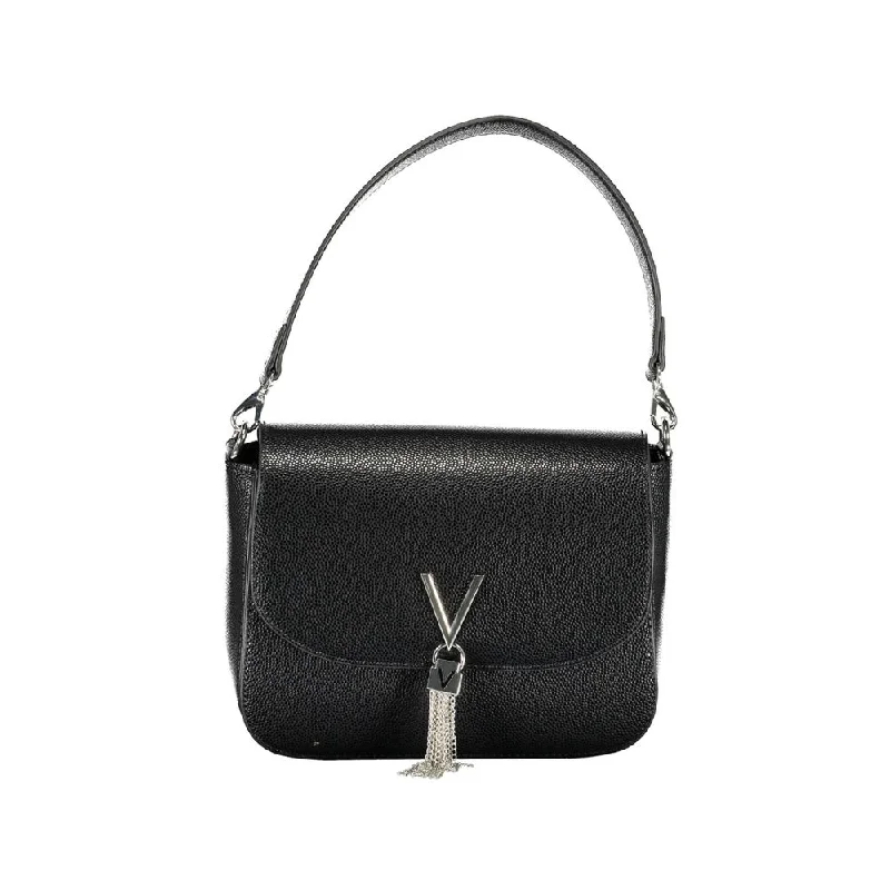 Hypoallergenic Tote Bags for Sensitive Skin-Valentino Bags Black Polyethylene Handbag