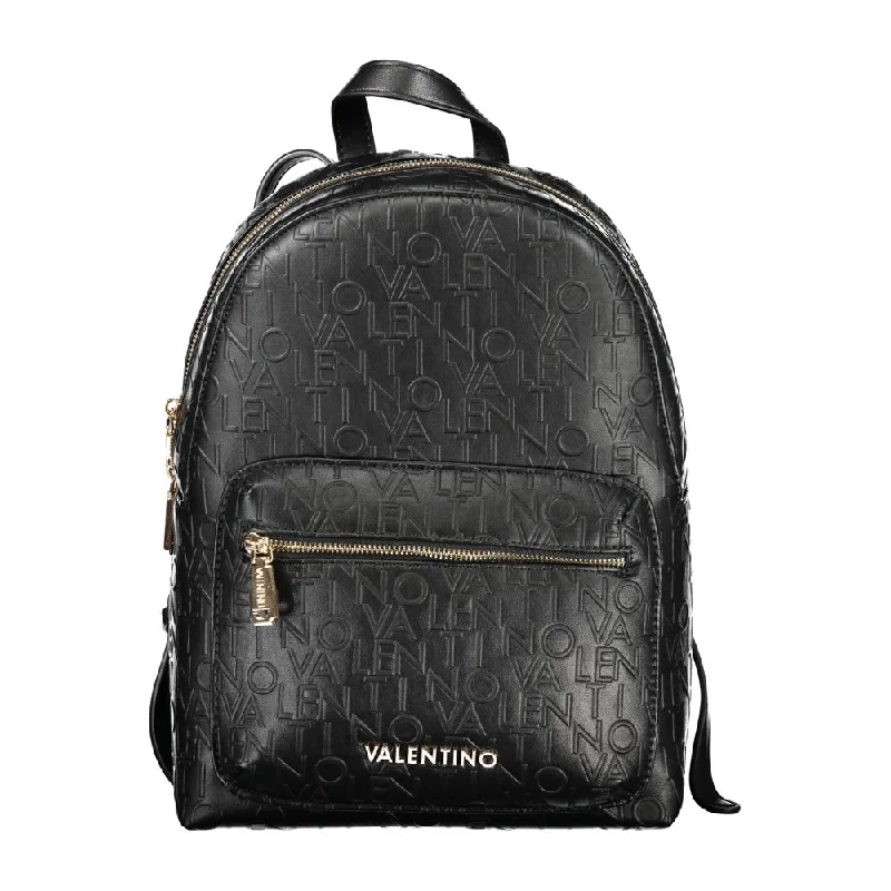 Unstructured Tote Bags for Relaxed Vibe-Valentino Bags Black Polyethylene Handbag