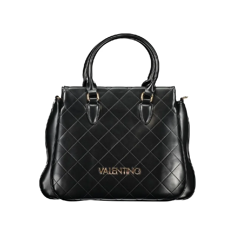 Transparent-Handle Tote Bags for See-Through-Valentino Bags Black Polyethylene Handbag