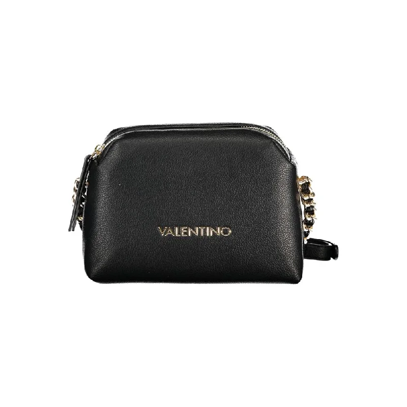 Woven Tote Bags for Intricate Design-Valentino Bags Black Polyethylene Handbag