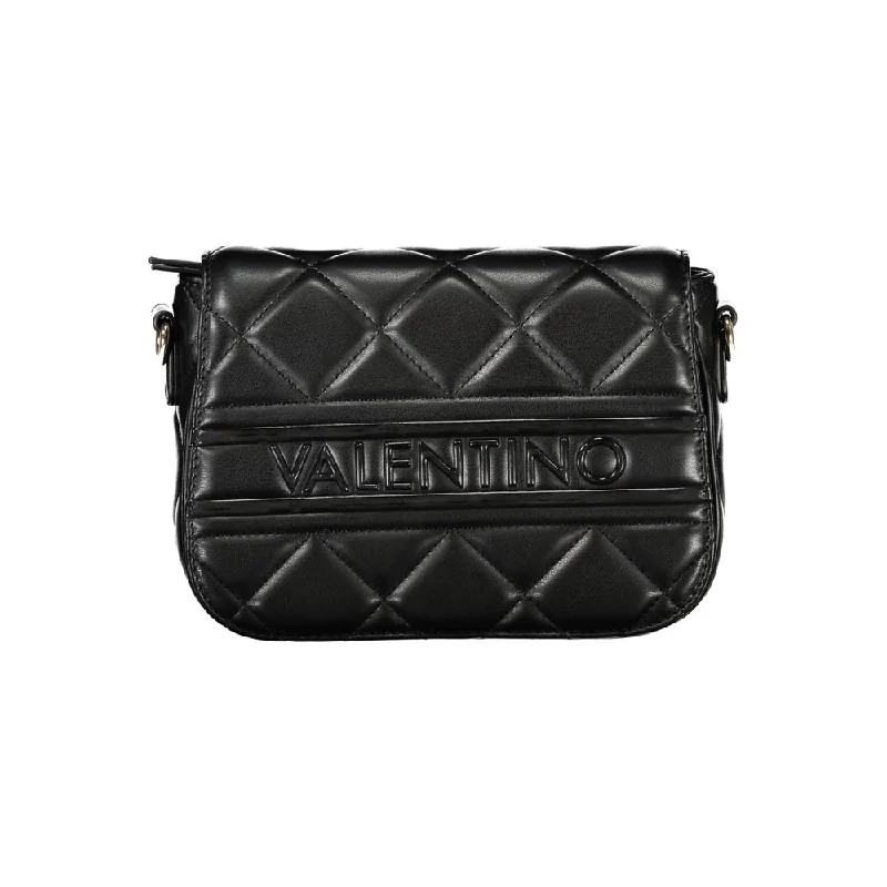 Tote Bags for College Students-Valentino Bags Black Polyethylene Handbag