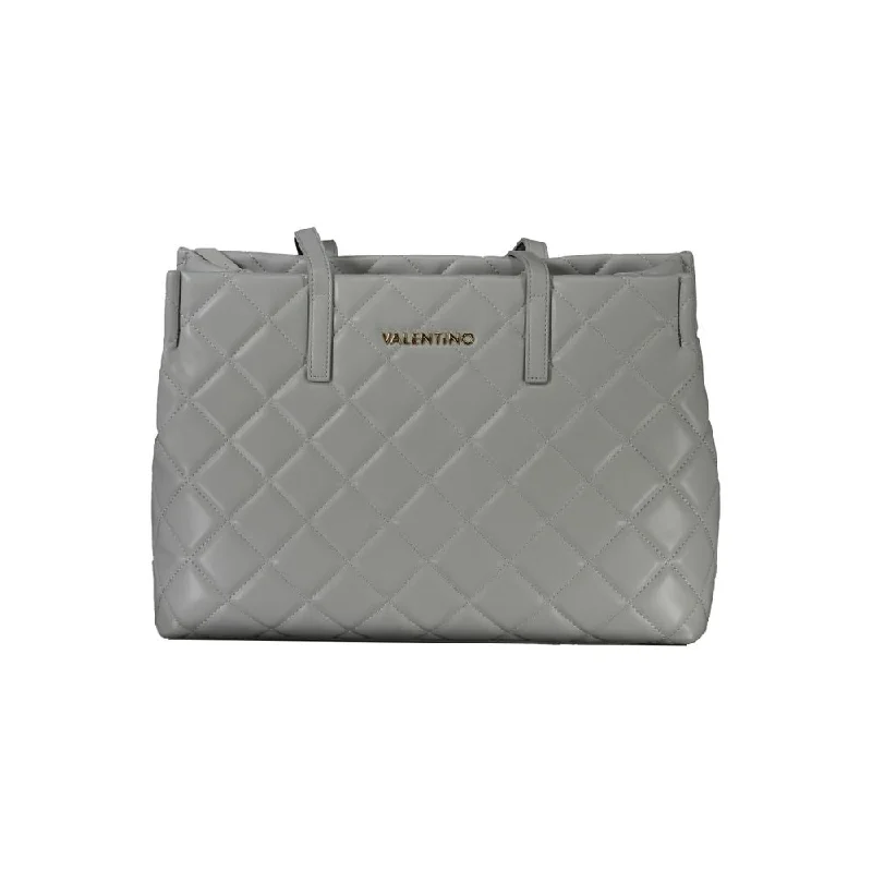 Tote Bags for Commuting-Valentino Bags Gray Polyethylene Handbag