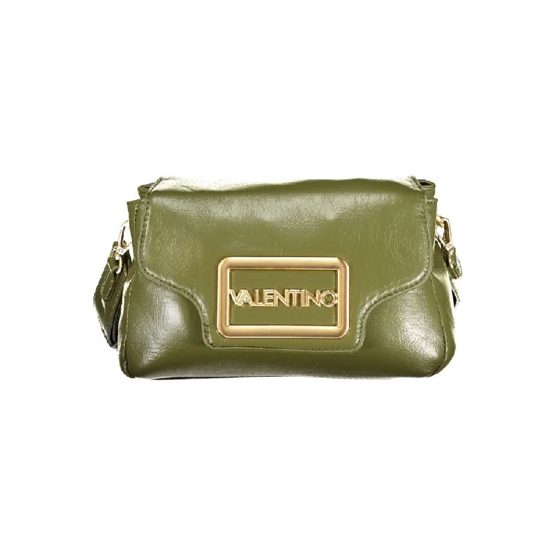 Shoulder Tote Bags for Hands-Free-Valentino Bags Green Polyethylene Handbag