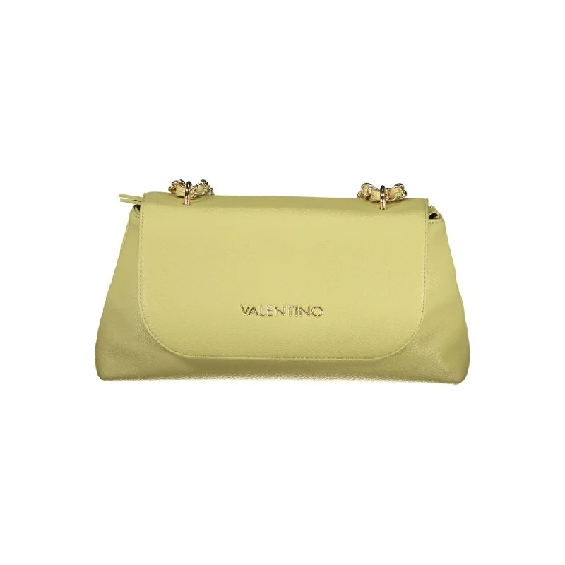 Platinum-Handle Tote Bags for Prestigious-Valentino Bags Green Polyethylene Handbag