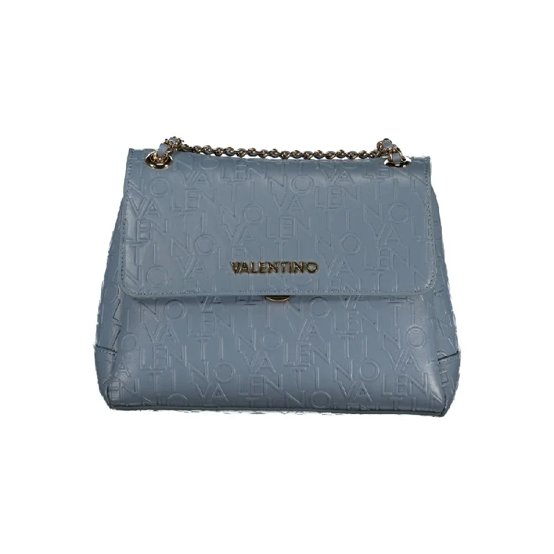 Studded Tote Bags for Edgy Style-Valentino Bags Light Blue Polyethylene Handbag