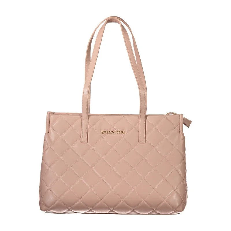 Quilted Tote Bags for Padded Look-Valentino Bags Pink Polyethylene Handbag