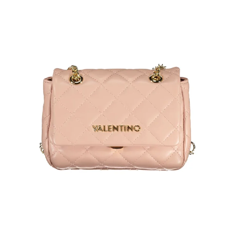 Short-Handle Tote Bags for Handheld Use-Valentino Bags Pink Polyethylene Handbag