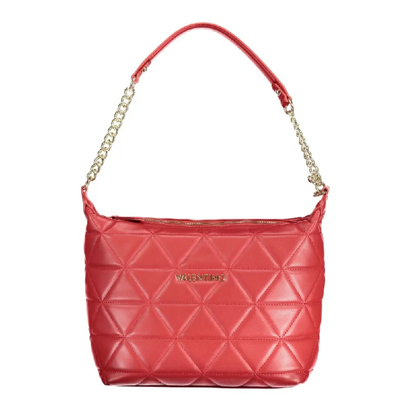 Quilted Tote Bags for Padded Look-Valentino Bags Red Polyethylene Handbag