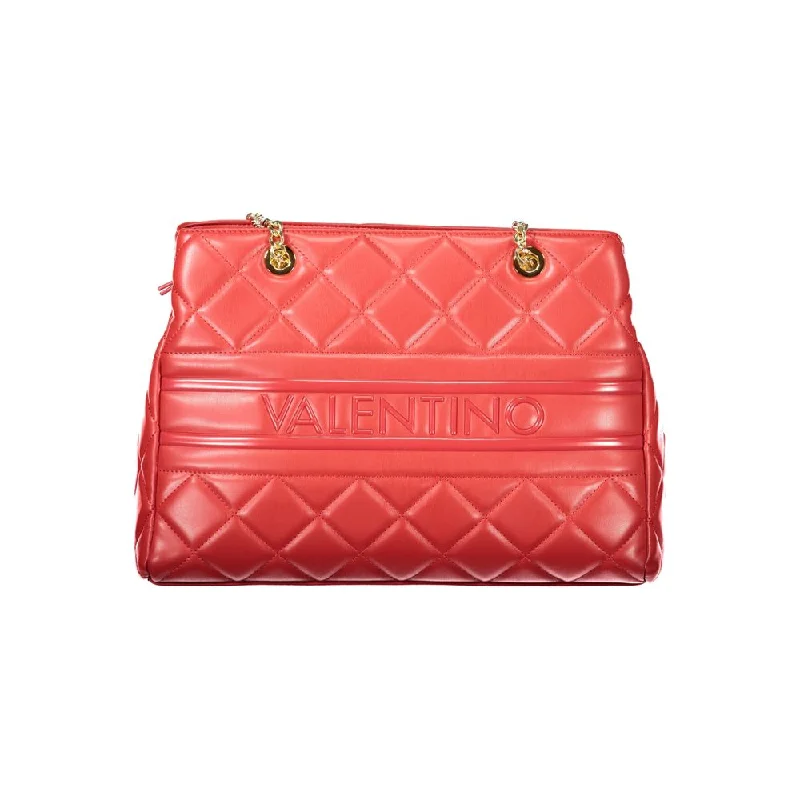 Vegan Tote Bags for Cruelty-Free Option-Valentino Bags Red Polyethylene Handbag