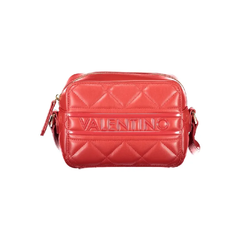 Waterproof Tote Bags for Beach Trips-Valentino Bags Red Polyethylene Handbag