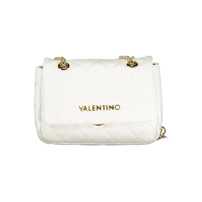 Work Tote Bags with Laptop Sleeve-Valentino Bags White Polyethylene Handbag