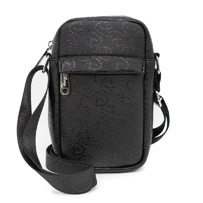 Handmade Tote Bags by Artisans-Women's Crossbody Wallet - Disney Signature D Monogram Tonal Black