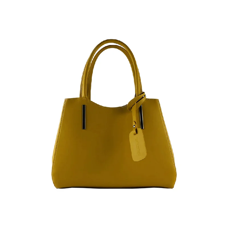 Casual handle bags for weekends with easy-to-carry designs and vibrant colors -Renato Borzatta Leather Double Strap Shoulder Bag Mustard Yellow