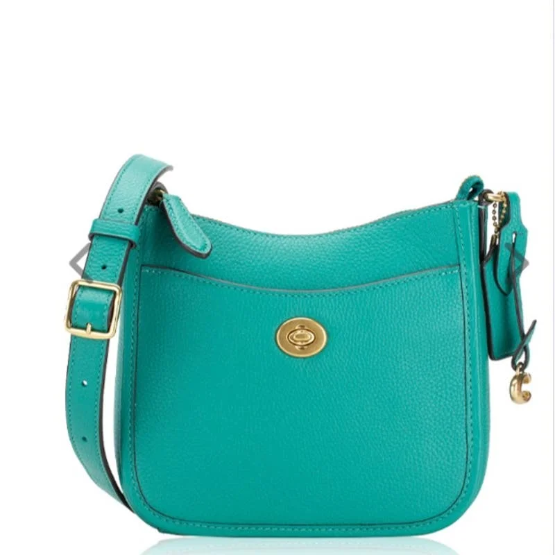 Handle bags with structured frames and top handles for elegant, sophisticated looks -COACH CC390 Chaise 19 Leather Crossbody Bag Bright Green