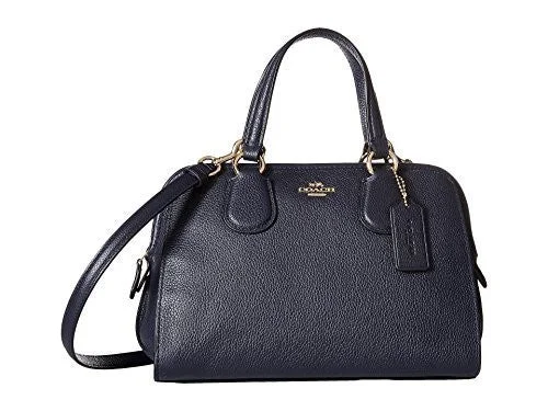 Comfortable handle bags for daily errands with spacious interiors for essentials -Coach Mini Nolita Satchel Polished Leather Shoulder Bag Handbag Purse Black NEW