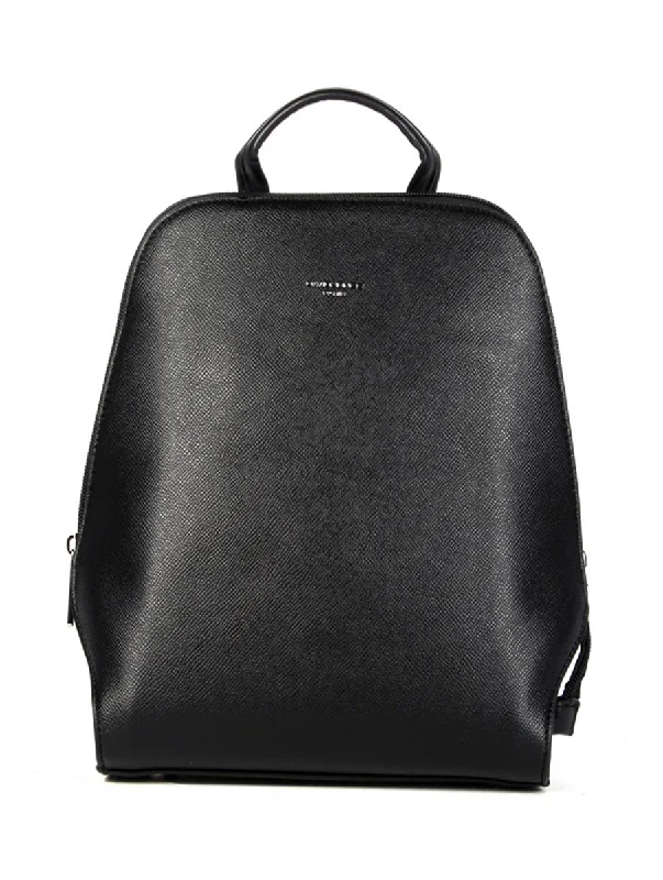 Heavy-Duty Backpack for Tough Use-David Jones Sleek Backpack in Black