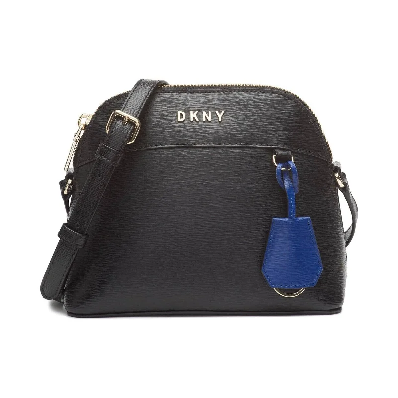 Versatile handle bags for work and play with sophisticated yet casual design -DKNY BOBI Satchel Medium, Black Leather Detachable Crossbody Strap