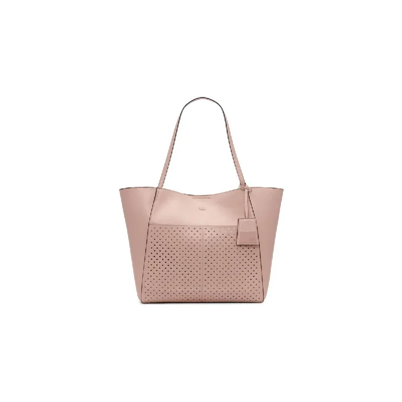 Travel-friendly handle bags with TSA-approved sizes for quick airport use -DKNY Peyton Large Perforated Tote Bag In Rosewater Pink