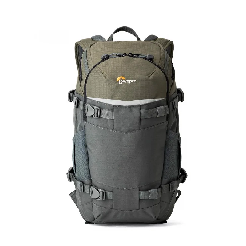 Recycled-Material Backpack for Eco-Friendly-Lowepro Flipside Trek BP 250 AW Camera Backpack - Gray/Green