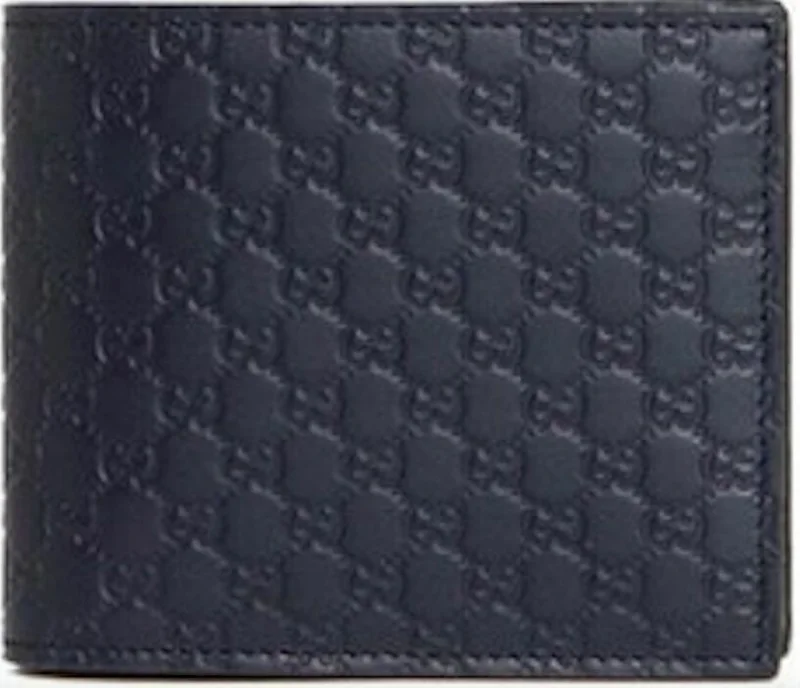 Premium handle bags with luxurious textures like lambskin or pebbled leather -GUCCI Black Wallet microguccissima Fold Medium GG Italy Leather Bifold 260987 New