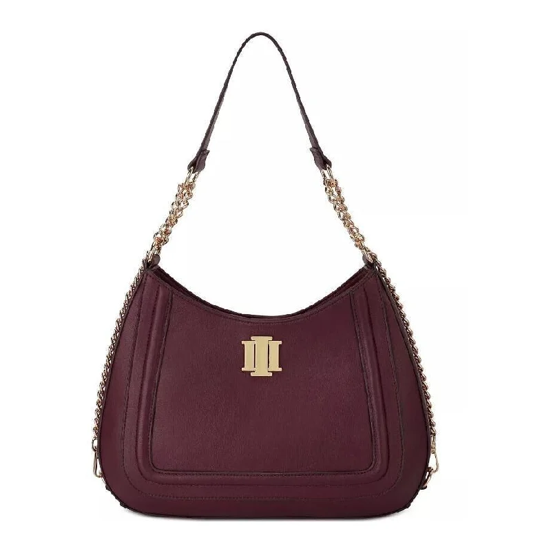 Chic handle bags for formal events with rich velvet or satin fabric finishes -I.N.C. INTERNATIONAL CONCEPTS Esmie Shoulder Bag, Burgundy & Gold