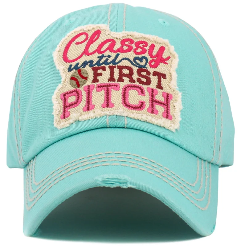 Compact handle bags with chic, vintage-inspired designs for minimalist fashionistas -KBV1593 Classy Until First Pitch Vintage Baseball Cap