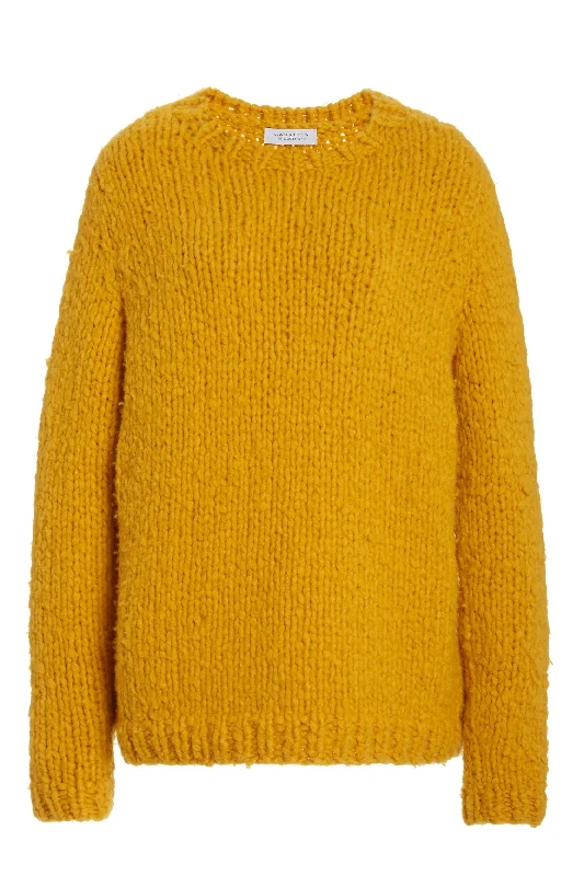 Handle bags with vintage-inspired designs and modern functionality for everyday wear -Lawrence Knit Sweater in Saffron Welfat Cashmere