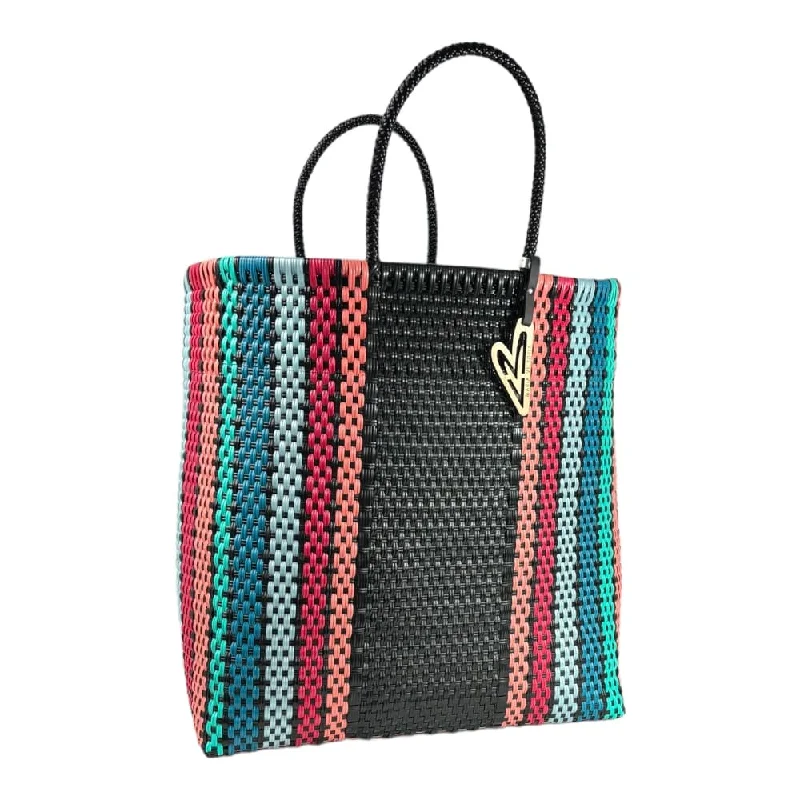 Handle bags for women with bold metallic finishes for a striking look -Maria Victoria | Blaze Tote | Upcycled, Handwoven