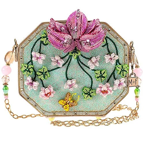 Handle bags for everyday use with easy-to-clean, durable materials for convenience -Mary Frances Disney Live Action Mulan Lotus Flower Crossbody Handbag Purse Multi