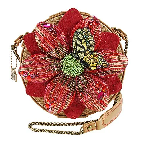 Casual handle bags for weekends with easy-to-carry designs and vibrant colors -Mary Frances Happy Bloom Beaded Floral, Butterfly Novelty Handbag, Pink