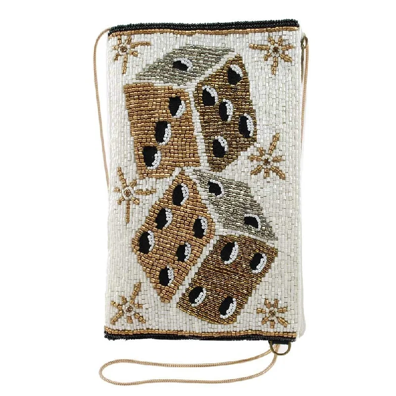 Handle bags with multiple inner compartments for organized storage and easy access -Mary Frances Night Garden Beaded-Embroidered Crossbody Phone Bag