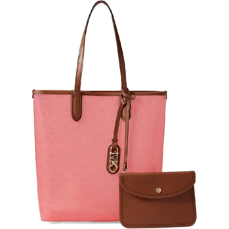 High-quality handle bags with reinforced stitching for extra durability and longevity -Michael Kors Eliza Medium North South Tote Bag, Geranium Pink