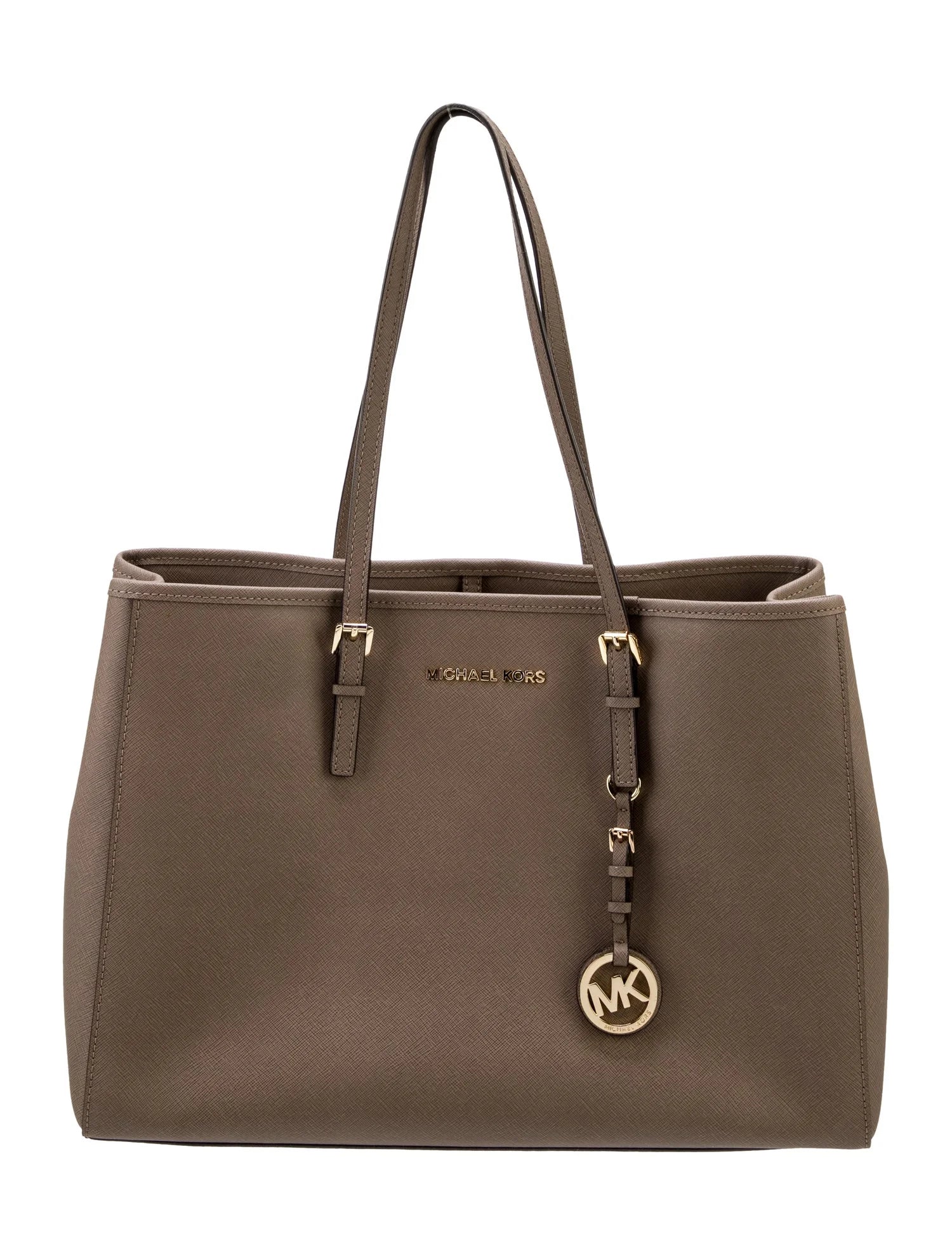 Eco-conscious handle bags made from recycled plastic materials for sustainability -Michael Kors Jet Set Travel Medium Tote Brown Crossbody Handbag Bag Purse New