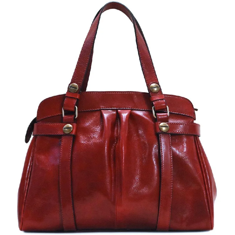 Handle bags with a minimalist design for women who prefer simple, elegant style -Floto Leather Milano Shoulder Bag