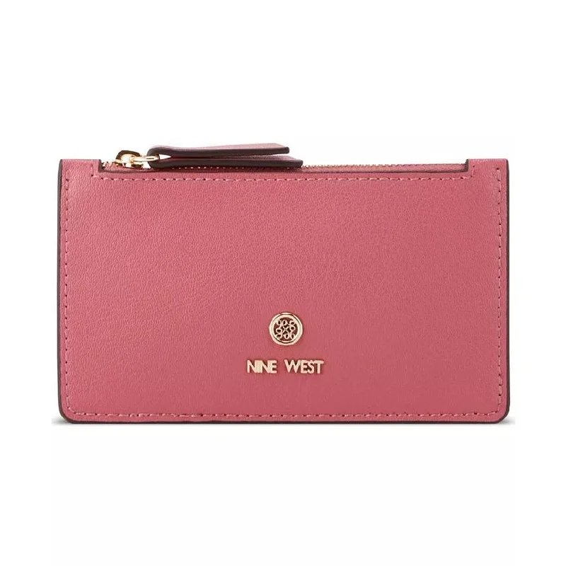 Classic handle bags for women with clean lines and timeless appeal for work -NINE WEST Women's Linnette Card Case In Rouge