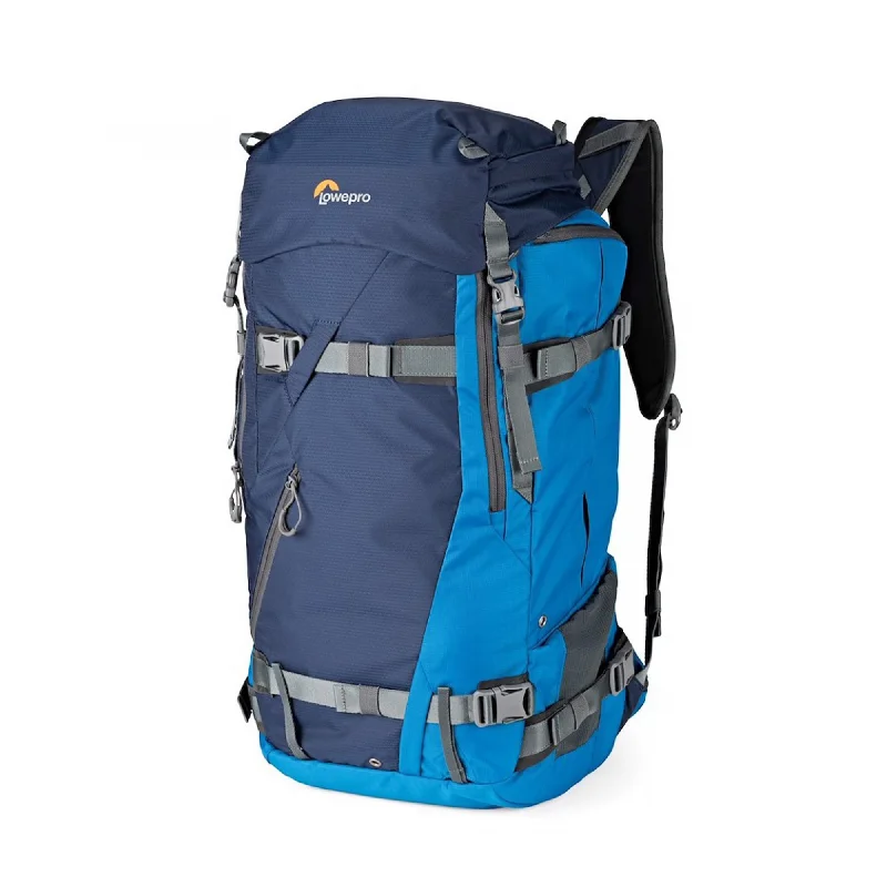 Expandable Backpack for Extra Capacity-Lowepro Powder 500 AW Camera Backpack - Midnight Blue/Horizon Blue