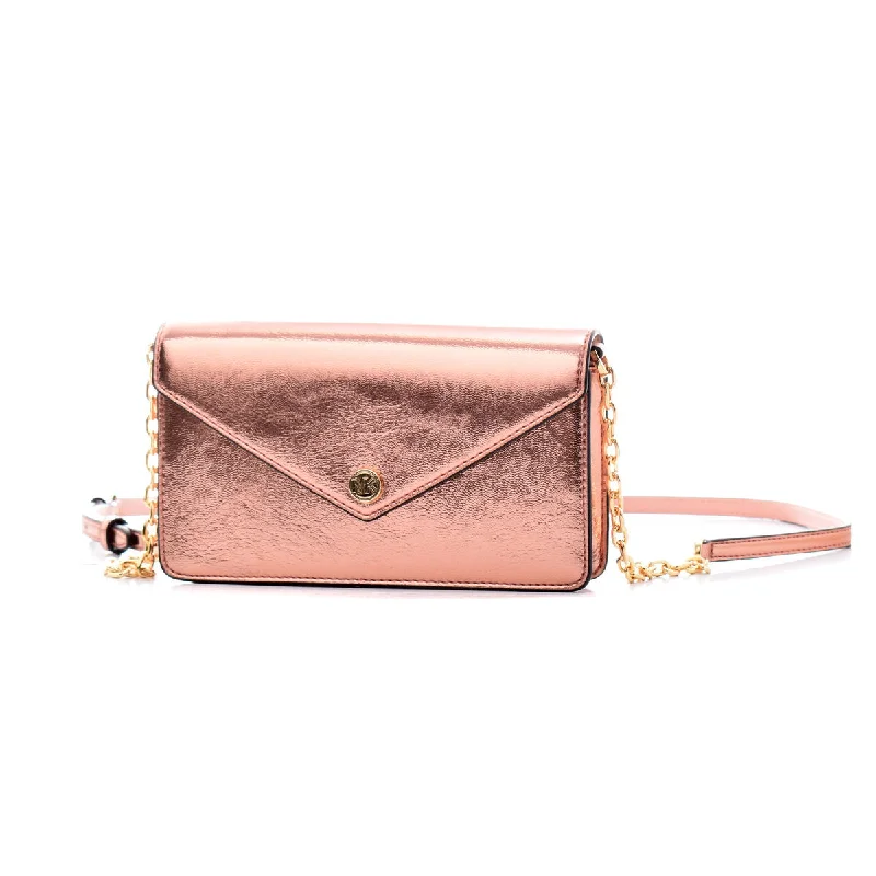 Fashionable handle bags with fun, whimsical details for casual and weekend wear -Michael Kors Chain Shoulder Crossbody Bag Primrose Pink