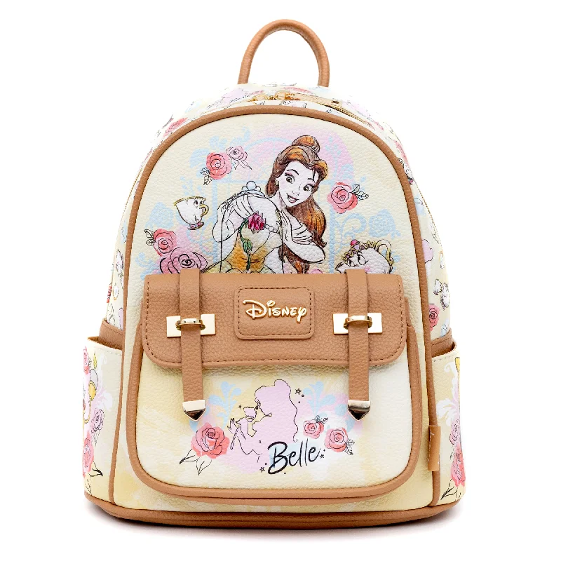 Expandable Backpack for Extra Capacity-Disney Mini Backpack Beauty and the Beast